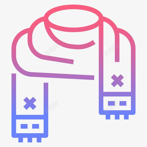 围巾裁缝4线性渐变svg_新图网 https://ixintu.com 围巾 裁缝 线性 渐变