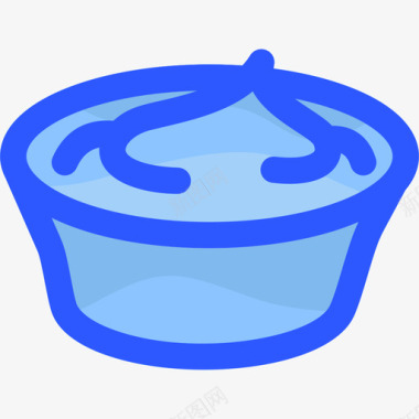 马斯卡彭意大利食品3蓝色图标