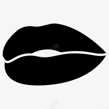 嘴唇贴纸女性嘴唇人类嘴唇图标