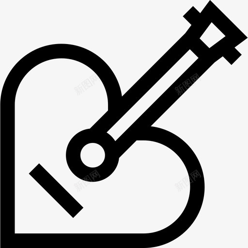 吉他爱131线性svg_新图网 https://ixintu.com 吉他 线性