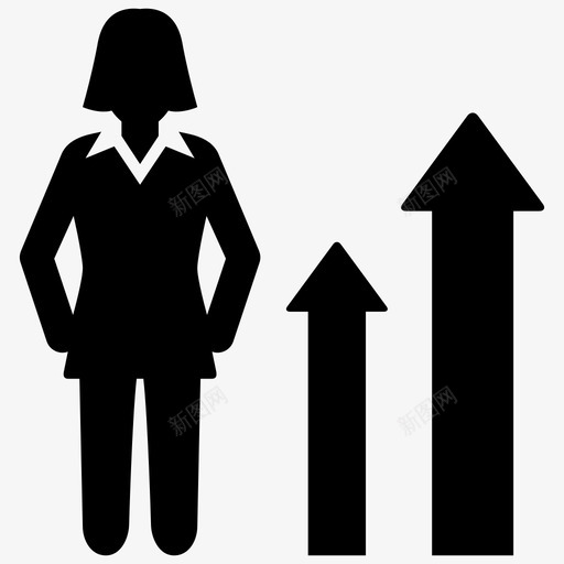 事业女商人成长svg_新图网 https://ixintu.com 事业 商人 成长 进步