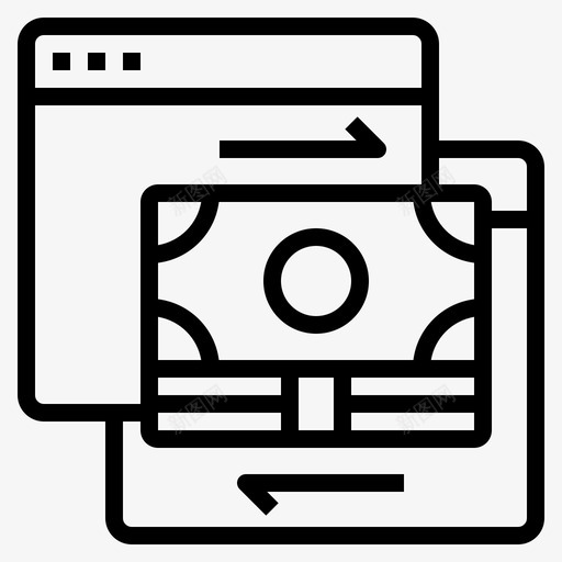 货币兑换货币103线性svg_新图网 https://ixintu.com 货币 兑换 线性