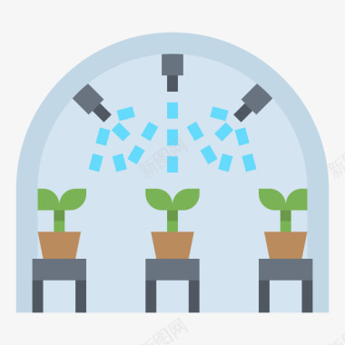 灌溉智能农场71平坦图标
