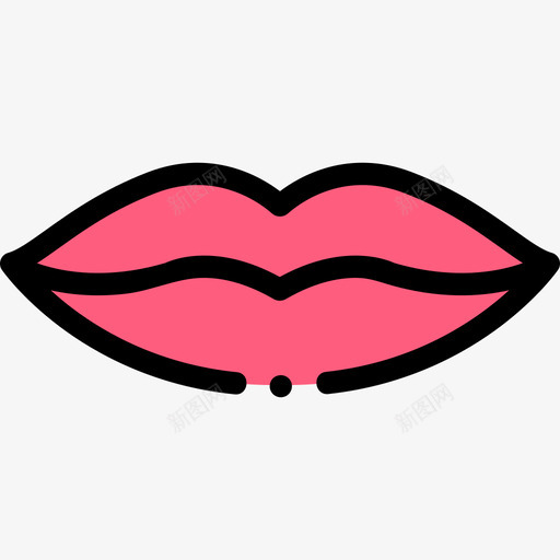 嘴唇美丽120线性颜色svg_新图网 https://ixintu.com 嘴唇 美丽 线性 颜色