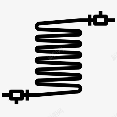 线圈电子元件2线性图标