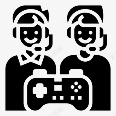 多人游戏电子竞技6字形图标