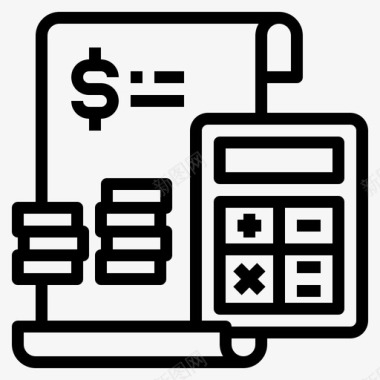 金融货币103线性图标