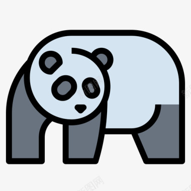 熊猫中国85线性颜色图标