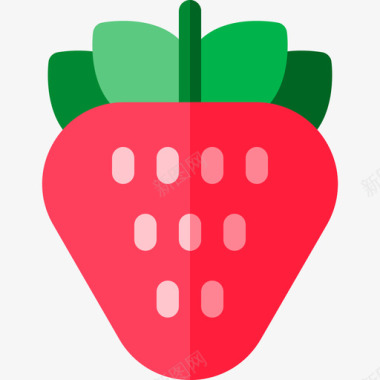 草莓水果和蔬菜65扁平图标