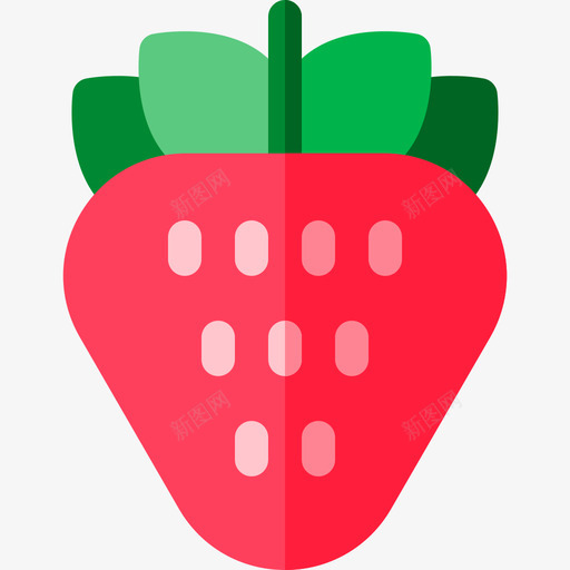 草莓水果和蔬菜65扁平svg_新图网 https://ixintu.com 草莓 水果 蔬菜 扁平