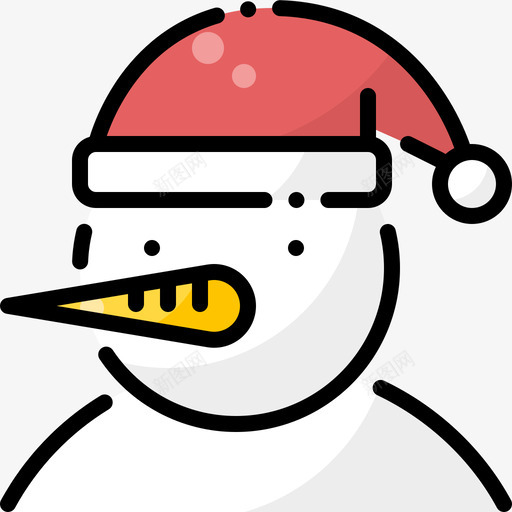 雪人圣诞老人1直线颜色svg_新图网 https://ixintu.com 雪人 圣诞老人 直线 颜色