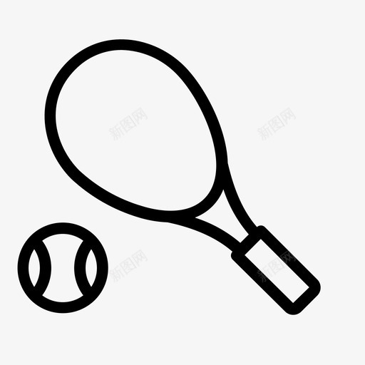 网球拍球玩svg_新图网 https://ixintu.com 网球拍 运动