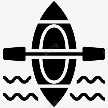 划船漂流咆哮船图标