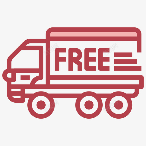免费送货物流72红色svg_新图网 https://ixintu.com 免费送货 物流 红色