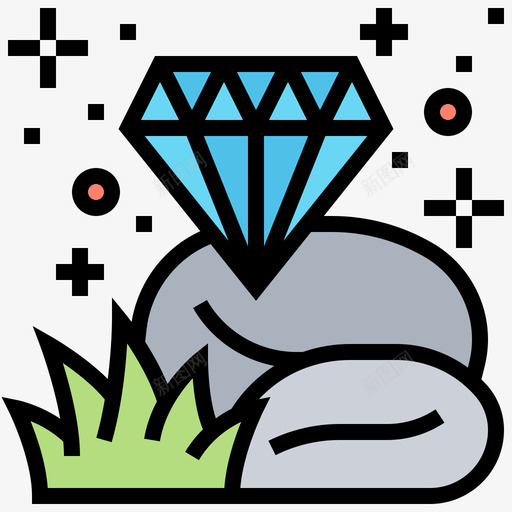钻石游戏元素21线性颜色svg_新图网 https://ixintu.com 钻石 游戏 元素 线性 颜色