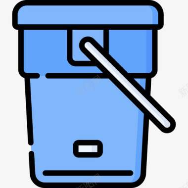 水桶塑料制品16线颜色图标