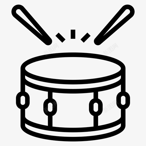 鼓玩具44线状svg_新图网 https://ixintu.com 玩具 线状