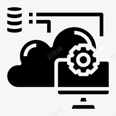 数据传输云计算58固态图标