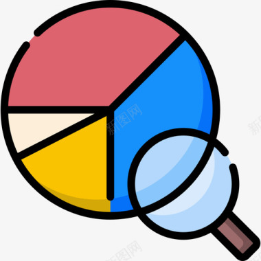 市场分析市场营销和搜索引擎优化12线性颜色图标