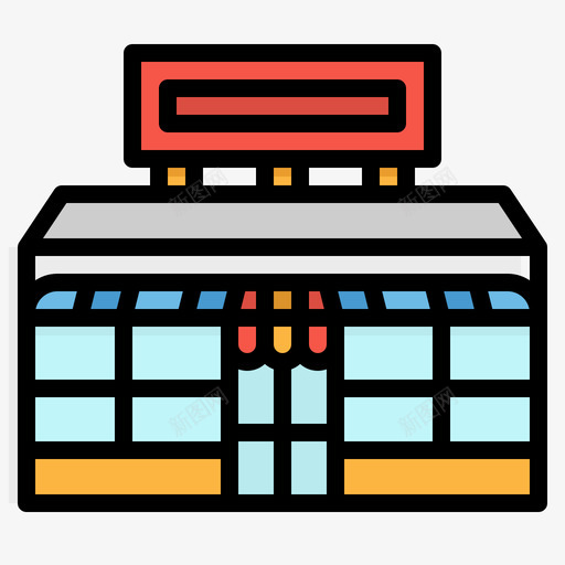 商店超市85线性颜色svg_新图网 https://ixintu.com 商店 超市 线性 颜色