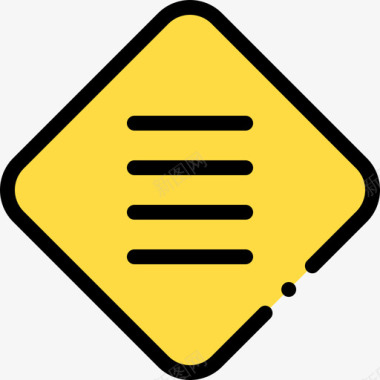 斑马线交通标志35线形颜色图标
