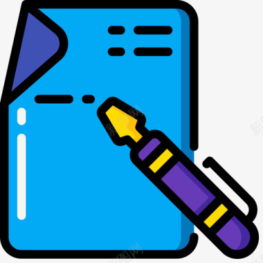 写入文件和文件夹操作线颜色图标