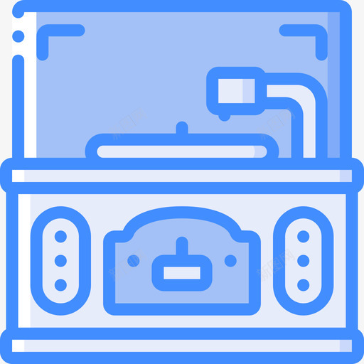乙烯基唱片古董2蓝色svg_新图网 https://ixintu.com 乙烯基 唱片 古董 蓝色