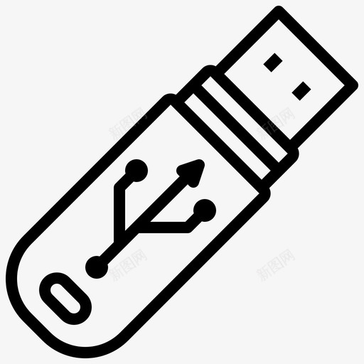 Pendrive文具121直线型svg_新图网 https://ixintu.com Pendrive 文具 直线 线型