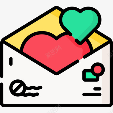 邮件世界之爱13线性颜色图标