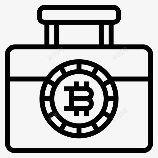 公文包比特币137线性svg_新图网 https://ixintu.com 公文包 比特 线性