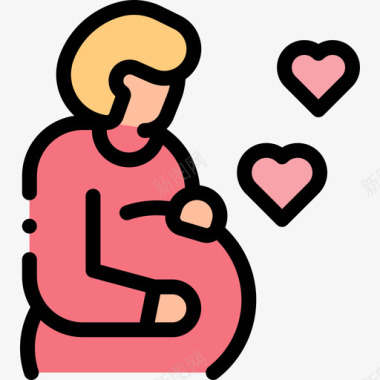 怀孕女权主义36直系肤色图标