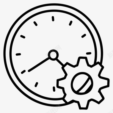 时间管理时钟设置截止日期图标