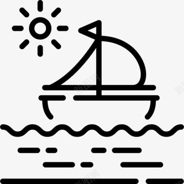 帆船夏季151直线型图标