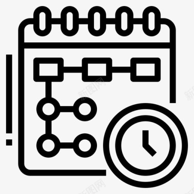 计划团队合作106直线型图标