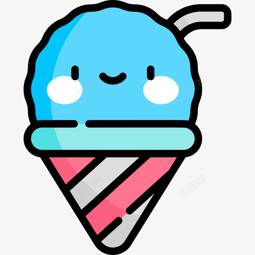 冰淇淋马戏团116线性颜色svg_新图网 https://ixintu.com 冰淇淋 马戏团 线性 颜色