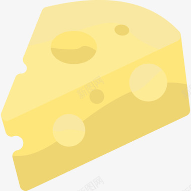 奶酪意大利食品4扁平图标
