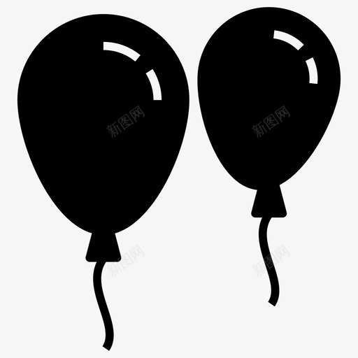 气球生日气球充气气球svg_新图网 https://ixintu.com 气球 派对 生日 充气 装饰 婴儿 字形 矢量 矢量图 图标