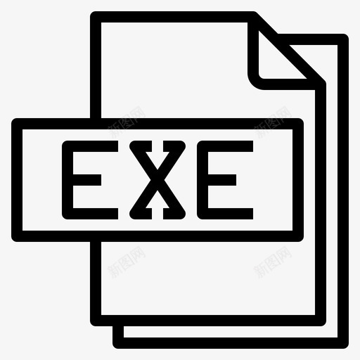 Exe文件文件格式1线性svg_新图网 https://ixintu.com 文件 Exe 格式 线性