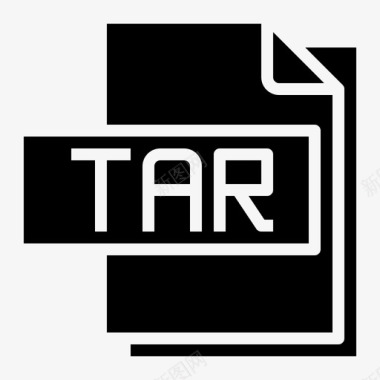 Tar文件文件格式实心图标