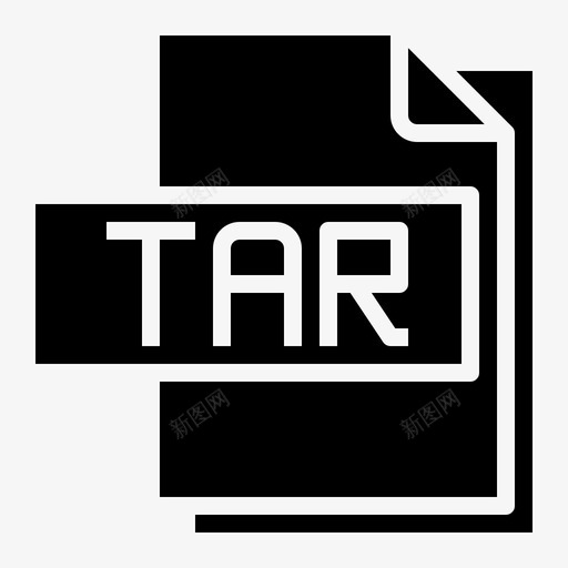 Tar文件文件格式实心svg_新图网 https://ixintu.com 文件 Tar 格式 实心