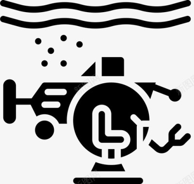 潜艇海军9号填充图标