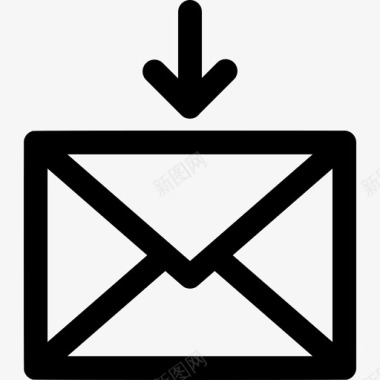 收件箱邮件网络和通信7线性图标
