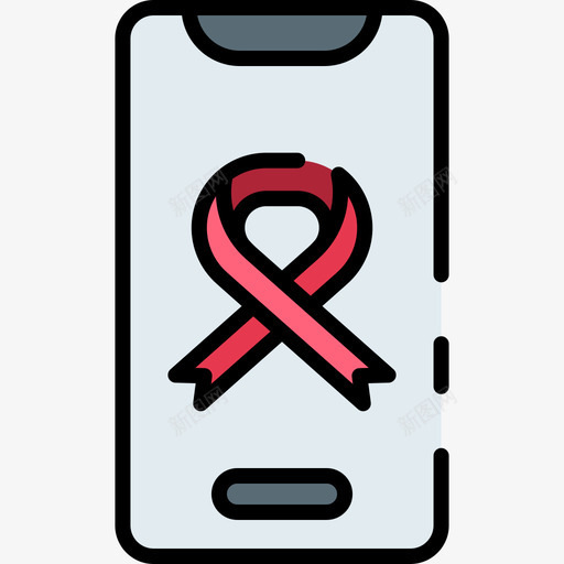 智能手机防癌意识9线性颜色svg_新图网 https://ixintu.com 智能 手机 防癌 意识 线性 颜色