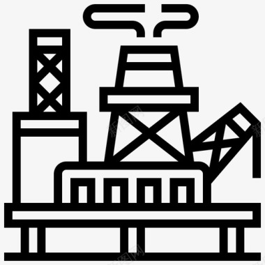 钻机石油工业20线性图标