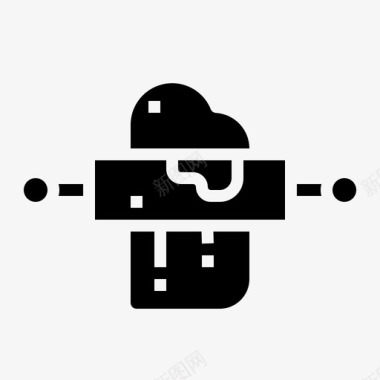 面团轧制烹调110固体图标