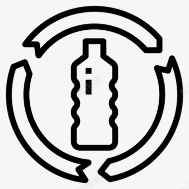 回收瓶环保塑料图标