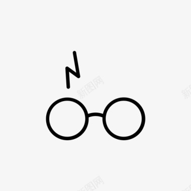 眼镜和伤疤哈利哈利波特图标