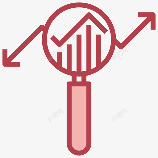 分析商务和市场营销4红色svg_新图网 https://ixintu.com 分析 商务 市场营销 红色