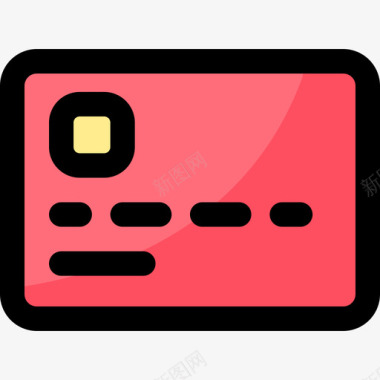 信用卡支付金融1线颜色图标