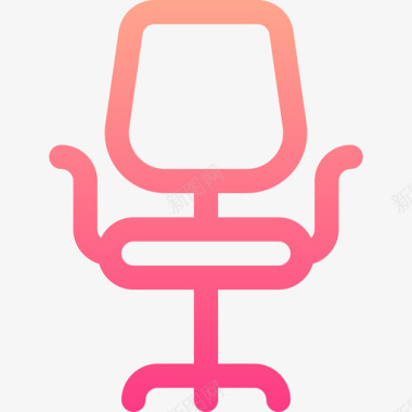 办公椅文具128线性颜色图标
